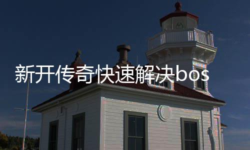 新开攻略快速传奇解决寒荒海兽